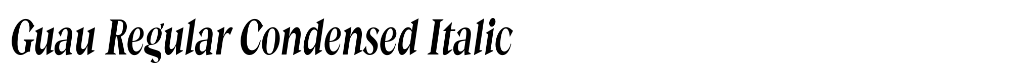 Guau Regular Condensed Italic image